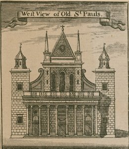 Westansicht der alten St. Pauls, London von English School