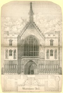 Westminster Hall, London, einschließlich eines Grundrisses des Gebäudes