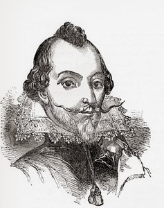 William Drummond, genannt "von Hawthornden", schottischer Dichter, aus Old England: A Pictorial Museum, veröffentlicht 1847 von English School