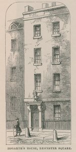 William Hogarths Haus, Leicester Square von English School