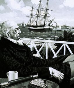 William Turner saß stundenlang und beobachtete die vorbeifahrenden Segelschiffe