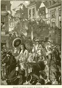 Williams triumphaler Einzug in Whitehall von English School