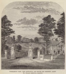 Wimbledon Park, neuer Eingang und Haus für den ansässigen Agenten (Stich) von English School