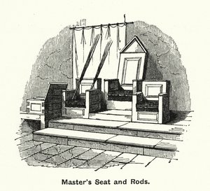 Winchester College: Sitz des Meisters und Ruten