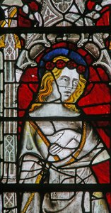 Fenster Ew, St. Cecilia darstellend
