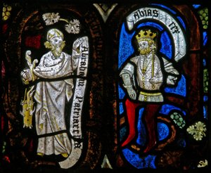 Fenster Ew, Jessebaum-Figuren: Abraham und Abias von English School