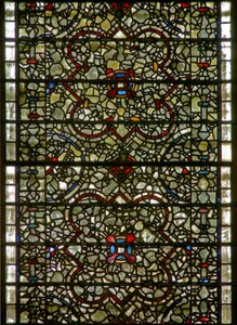 Fenster Fünf-Schwestern, Darstellung von Grisaille