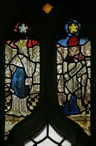 Fenster N6 mit einem König (Edmund?) und einem Propheten