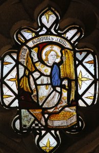 Fenster St. Nectan Kapelle Ew, den Erzengel Gabriel aus der Verkündigung darstellend von English School
