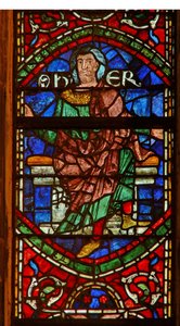 Fenster, das eine genealogische Figur zeigt: Er