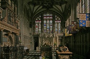 Fenster mit dem Ostfenster der Beauchamp-Kapelle