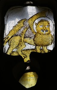 Fenster n2 mit Darstellung eines Evangelistensymbols: der Löwe von St. Markus von English School