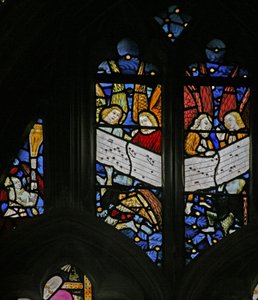 Fenster s2 mit dem singenden Engelschor; Engel - Weihrauch schwenkend von English School