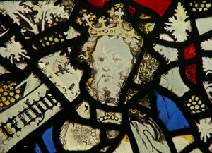 Fenster S4 mit einem König am Jessebaum von English School