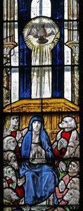 Fenster s5 mit Darstellung von Pfingsten
