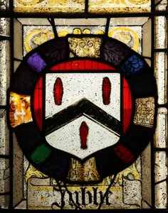 Fenster s7, Wappen von Tubbe darstellend