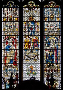 Fenster w12 mit Corpus Christi, Jesaja und König Edwin