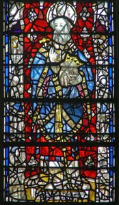 Fenster w15 mit einer Szene aus dem Leben des St. Cuthbert