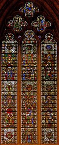 Fenster w42 mit Szenen aus dem Leben der hl. Katharina