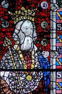 Fenster w4, St. Eduard der Bekenner darstellend von English School