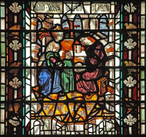 Fenster w58 mit dem hl. Thomas Becket in der Schule von English School