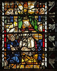 Fenster w58 mit dem hl. Thomas Becket beim Papst
