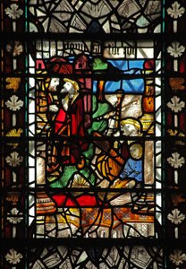 Fenster w58 mit einer Szene aus der Geschichte des hl. Thomas Becket - eine Ausschiffungsszene von English School