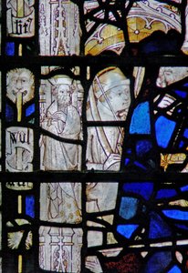 Fenster w6, Randtafel mit Figur darstellend