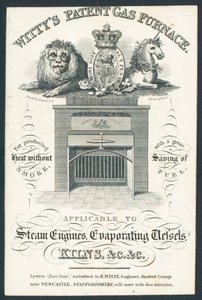 Wittys Patent-Gasofen, Visitenkarte von English School