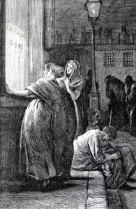 Frauen und Gin trinken, 19. Jahrhundert