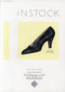 Werbung für Damenschuhe, 1930er
