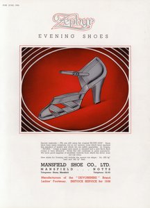 Werbung für Damenschuhe, 1930er