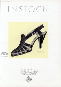 Werbung für Damenschuhe, 1930er