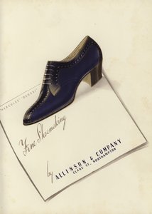 Werbung für Damenschuhe, 1930er von English School