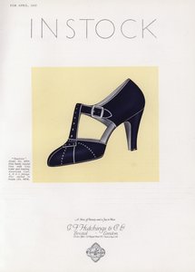 Werbung für Damenschuhe, 1930er