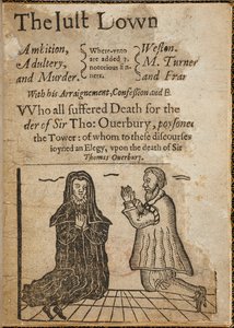 Holzschnitt zum Thema des Mordes an Sir Thomas Overbury