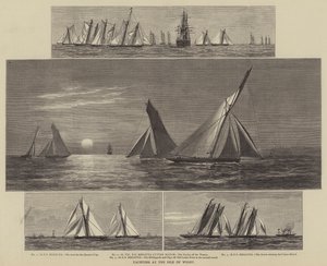 Segeln auf der Isle of Wight (Gravur) von English School