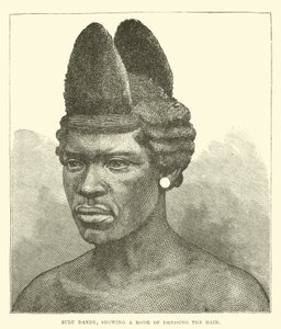 Zulu-Dandy, zeigt eine Art, das Haar zu frisieren von English School