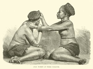 Zulu-Frauen bei ihrer Toilette von English School