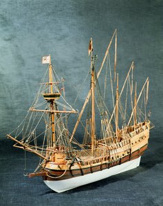 Modell einer portugiesischen Karavelle von ca. 1535