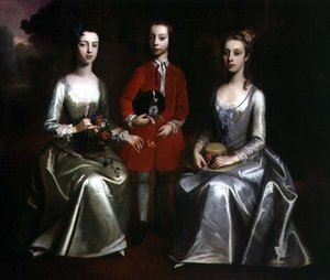 Familienporträt von drei Kindern, ca. 1720 von Enoch Seeman