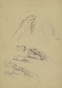 Sechs Studien von Händen, ca. 1870-90 von Enoch Wood Perry
