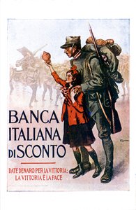 Erster Weltkrieg: Italienisches Plakat zur Förderung eines nationalen Kredits