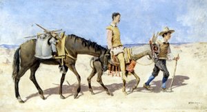 Don Quijote und Sancho Panza von Enrique Atalaya