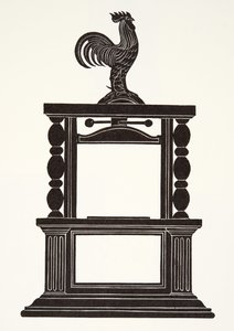 Hahn und die Druckerpresse von Eric Gill