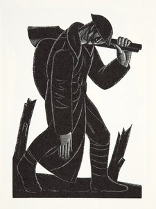 Westward Hoe!, nach einer Zeichnung von David James von Eric Gill