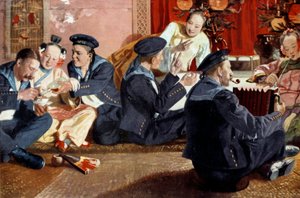 Matrosen in einem chinesischen Haus von Erich Eltze