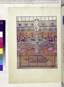 Vollseite: Darstellung eines Brunnens