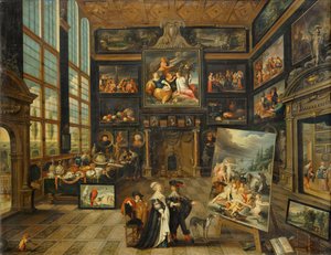 Innenansicht einer Gemäldegalerie