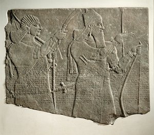 König Assurnazirpal in der Schlacht